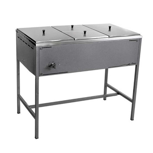 Ferro 16721001 Vaporera 4 Insertos Quemador Porcelanizado - Baño maría / Vaporera / Mesa Caliente - Fria - Ferro - King Star