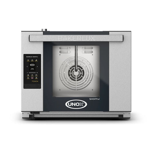 HORNO UNOX XEFR-04HS-ETDV | Horno Convección Abatible Apertura Manual Panel Tactil | Eléctrico | Acero Inoxidable | Restaurante Hotel Comedor