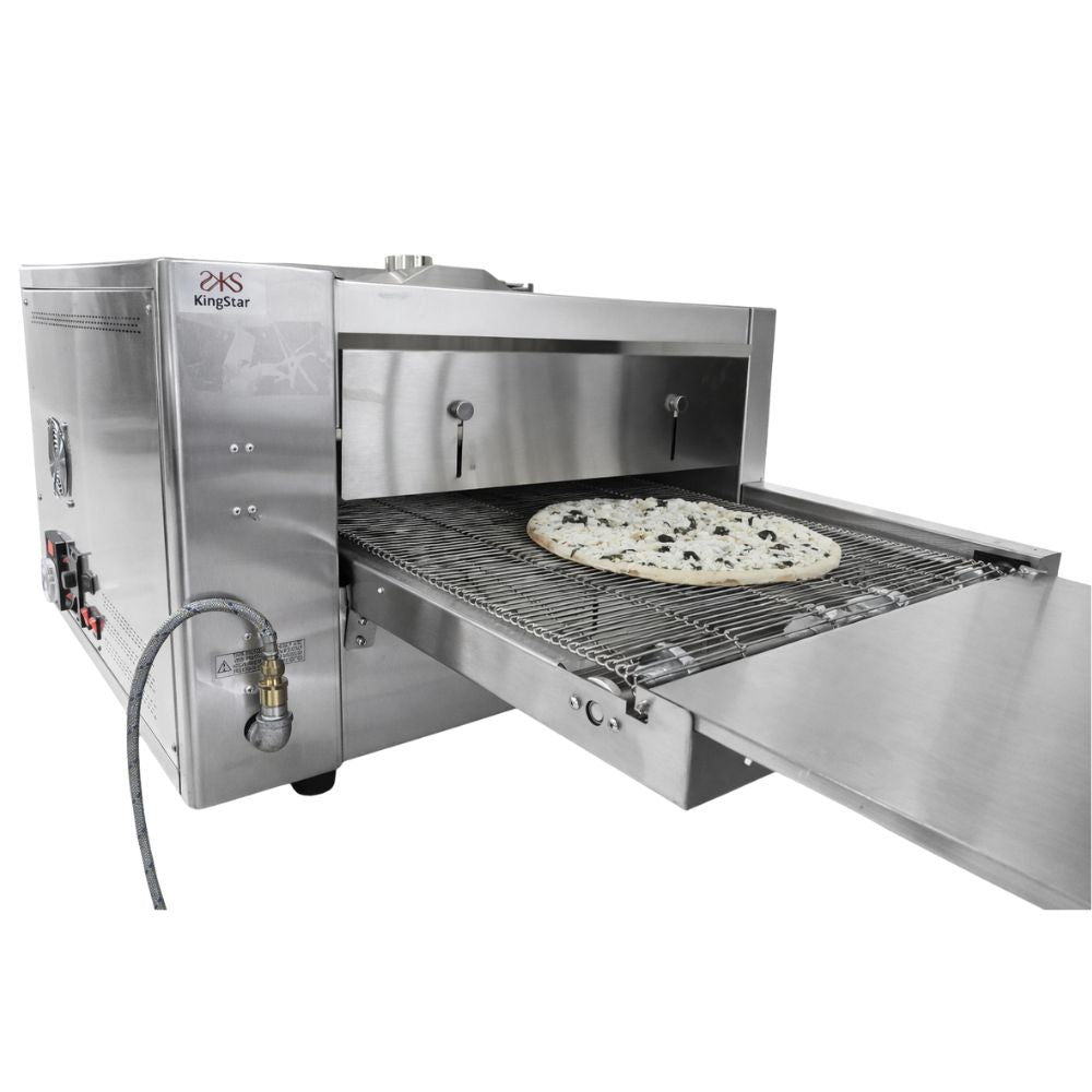 HORNO KINGSTAR HTPKG | Horno Transportador para Pizza | Gas | Pizzería Restaurante Panadería Pizzería Restaurante Pastelería Banquetes Cocina Industrial Alimentos Cocción