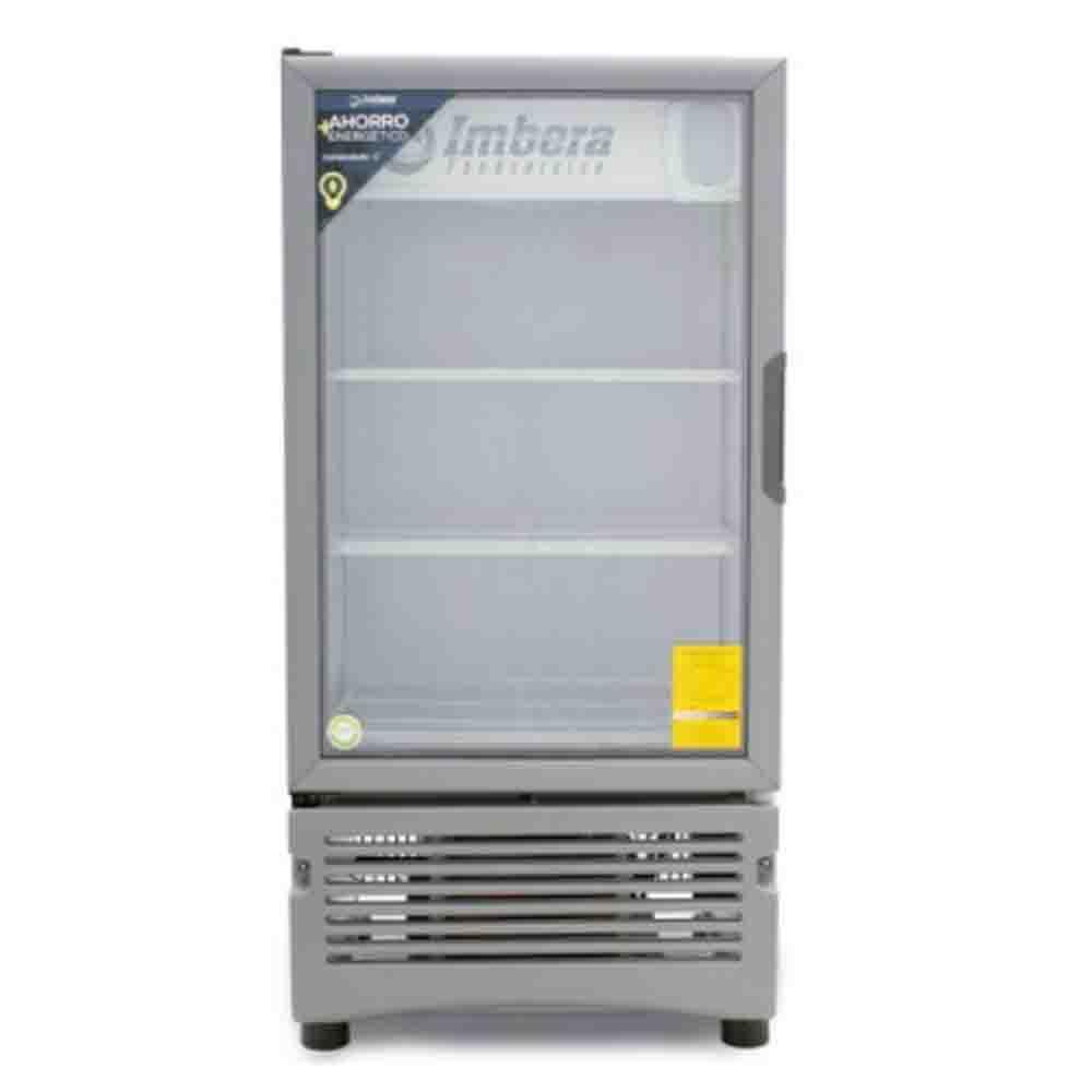 Imbera Vr11 1010852 Refrigerador Vertical con 1 Puerta de Cristal, 3 Parrillas y 8.47 Pies - 240 Litros de capacidad. Con iluminación LED, Cuerpo esmaltado Gris - Refrigeradores Verticales - Imbera - King Star