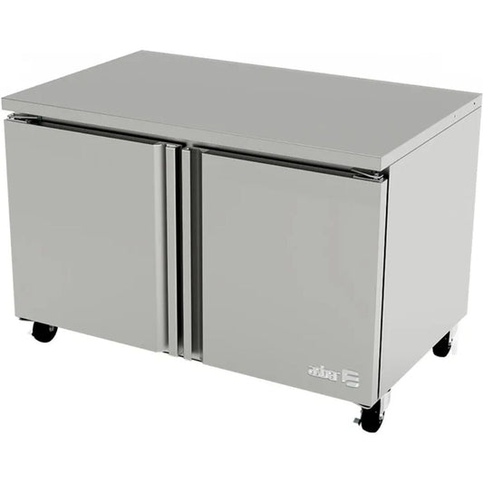 MESA ASBER AUTR-60 HC | Mesa Refrigerada Bajo Barra | 2 Puertas Solidas | Acero Inoxidable | 2 Parrillas | Eléctrico | 16.8 Pies Cúbicos | Restaurante Bar Cafetería MRBBS-60-2S