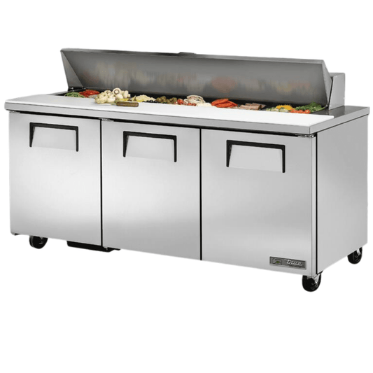 TRUE TSSU-72-18-HC Mesa Refrigerada Preparacion 3 Puertas Solidas Gris -  - True - King Star