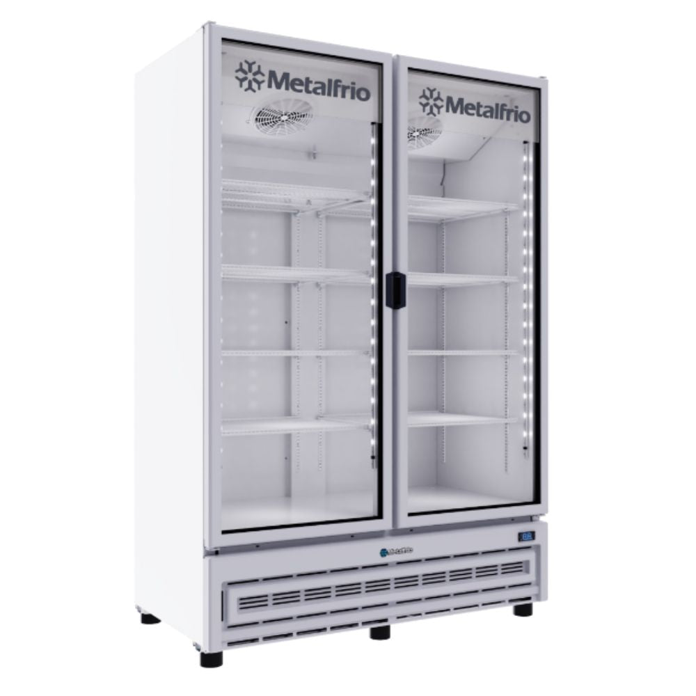 Metalfrio RB800 Refrigerador Vertical 2 Puertas de Cristal 8 Parrillas Iluminacion LED -  - Metalfrio - King Star