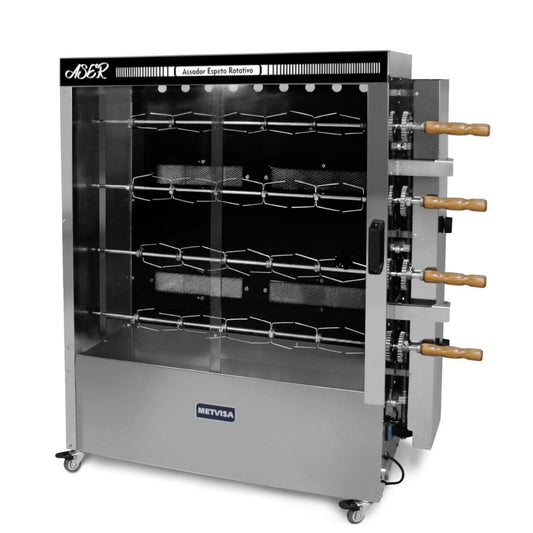 Metvisa MTA-ASER-40 Asador Pollos Rotativo Electrico para 20 Pollos Pollos Rotativo para Polleria Restaurante Banquetes Negocio Rostizado.  King Star. Envíos seguros a todo México. Cotiza hoy mismo.