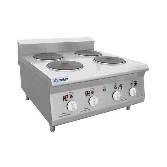 Migsa Bn600-E603 Parrilla Eléctrica 4 Platos Calientes Acero Inoxidable 220 V - Estufas - Migsa - King Star