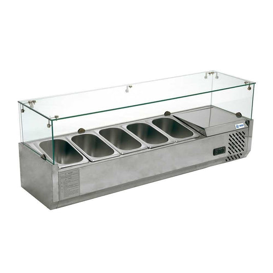 Migsa Rt-1200L Vitrina Refrigerada Ensaladas Pizzas. 120 cm. 110 V - Vitrinas Refrigeradas - Migsa - King Star