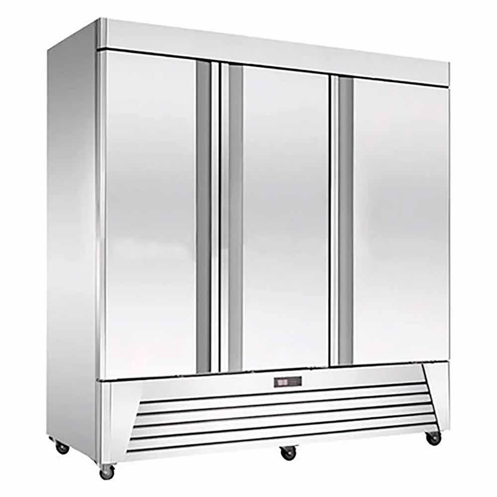 Migsa Ur-78C-3 Refrigerador Vertical  3 Puertas Sólidas 12 Parrillas Acero Inoxidable - Refrigeradores - Migsa - King Star