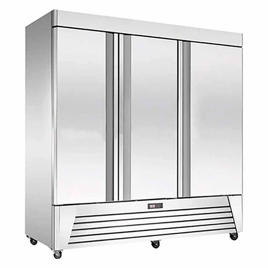 Migsa Ur-78F-3 Congelador Vertical con 3 Puertas Sólidas, 12 parrillas y 72 Pies - 2050  Litros de capacidad. Acero Inoxidable Gris - Congeladores - Migsa - King Star