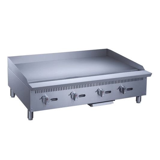 Migsa MGRG-48-MG Plancha Comercial Frente 122 cm Carne Pollo Tacos Hamburguesas Hot Dog Tacos Barbacoa Tacos Dorados Tortas Panini Restaurante Comedor Cocina Industriales Negocio Fonda Taqueria Cenaduria.  King Star. Envíos seguros a todo México. Cotiza hoy mismo.