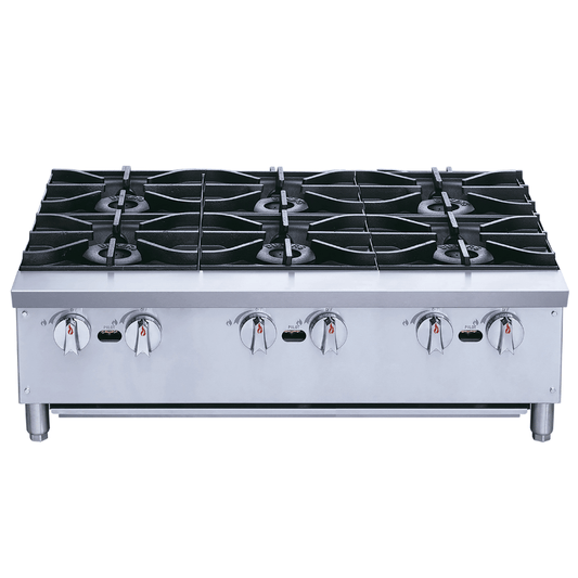 Migsa XRB-6-MG Parrilla Comercial Frente 91.5 cm 6 Parrillas Gas Acero Inoxidable Gris -  - Migsa - King Star