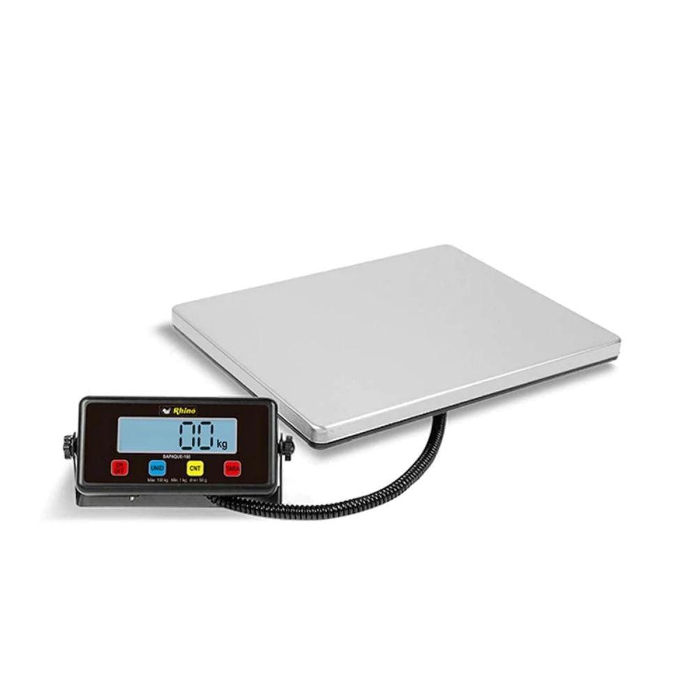 Rhino BAPAQUE-100 Bascula Electronica Paqueteria 100 Kg -  - Rhino - King Star Rhino BAPAQUE-100 Bascula Electronica Paqueteria 100 Kg para Paqueterias Almacenes Bodega Inventario Deposito Cajas Paquetes Envios Cajar Control de Inventario