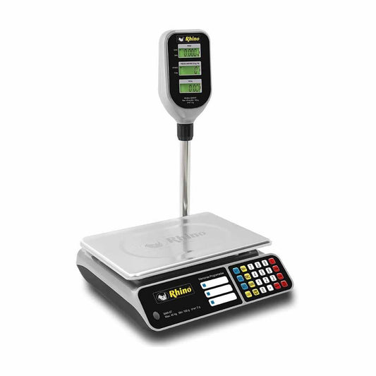 Rhino BAR-8T Bascula Mostrador Pantalla Backlight 40 kg Sobre Mostrador Recepción Pesar Cobrar Báscula para Fruteria Verduleria Tienda Negocio Cremeria. Ideal para pesar, tianguis, frutas, verduras, casa, restaurante, carnicería, cremería, cocina, comedor industrial, negocio, carnes, tienda, etc. King Star. Envíos seguros a todo México. Cotiza hoy mismo.