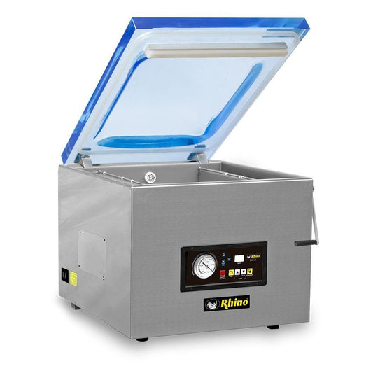 Rhino EVAC-20 Empacadora Vacío Acero Inoxidable Sellador 41 cm. Ideal para su uso en restaurantes, cocina industriales, comedores, banquetes, industriales, guardar, sellar, conservar, etc. King Star. Envíos seguros a todo México. Cotiza hoy mismo.