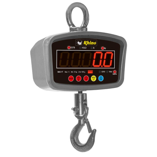 Rhino BAC-1T Báscula Colgante Recargable Backlight Control Remoto HOLD 1000 kg - Básculas - Rhino - King Star Rhino BAC-1T Báscula Colgante 1000 kg Carniceria Rastro Tablajeria Envíos seguros a todo México. Cotiza hoy mismo.