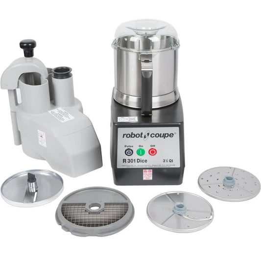Robot Coupe R301 DICE ULTRA Procesador Alimentos Monofásico Cuchilla Lisa 2 HP - Procesadores Alimentos / Ralladores / Cortadores - Robot Coupe - King Star