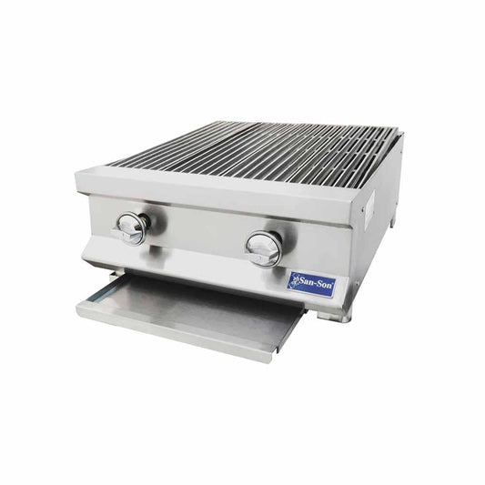 San-Son SSA24 Asador Frente 75 cm Gas 2 Controles Acero Inoxidable Gris - Asador - San Son - King Star