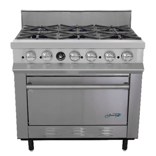 San-Son SSE6Q Estufa ECO Acero Inoxidable 6 Quemadores Hélice Horno - Estufas / Mixtos / Con y sin Horno - San Son - King Star