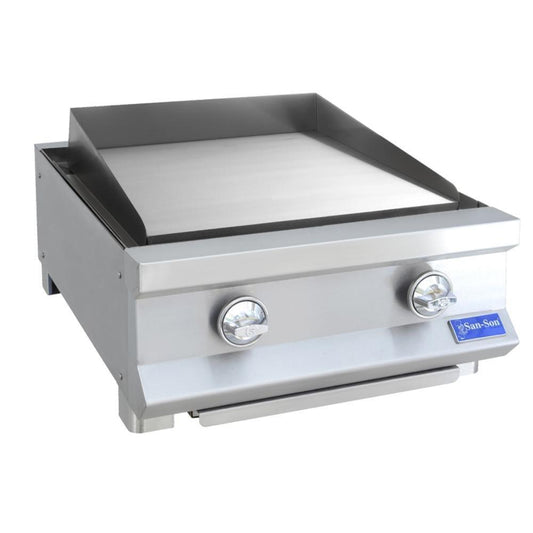 San-Son SSP24 Plancha Frente 30 cm Gas 2 Controles Acero Inoxidable Gris - PLANCHAS A GAS - San Son - King Star