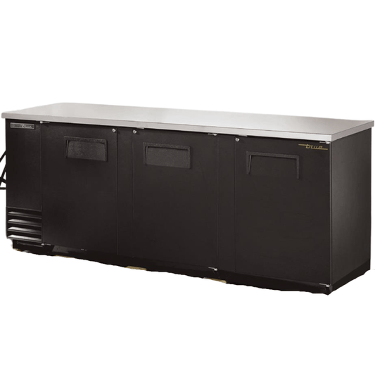 TRUE TBB-4-HC Refrigerador Contrabarra 3 Puertas Solida Iluminacion Cuerpo Acero Inoxidable Negro -  - true - King Star