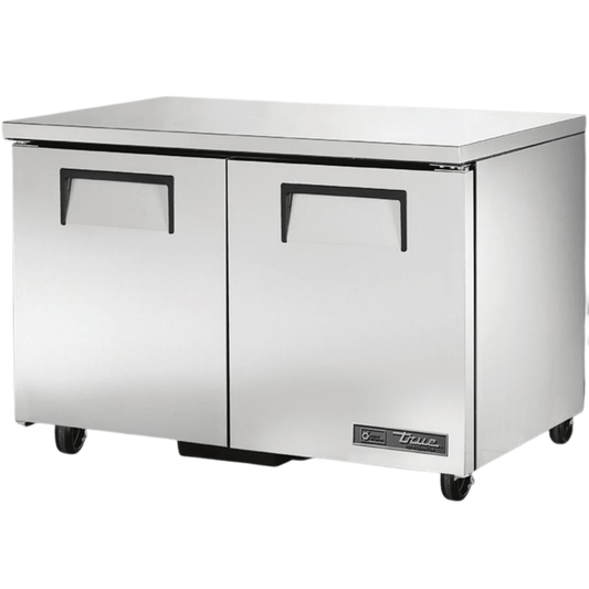 TRUE TUC-48-HC Mesa Refrigerada Bajo Barra 2 Puertas Solidas Acero Inoxidable Gris -  - True - King Star