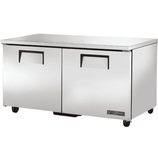 TRUE TUC-60-HC Mesa Refrigerada Bajo Barra 2 Puertas Solidas Acero Inoxidable Gris -  - True - King Star