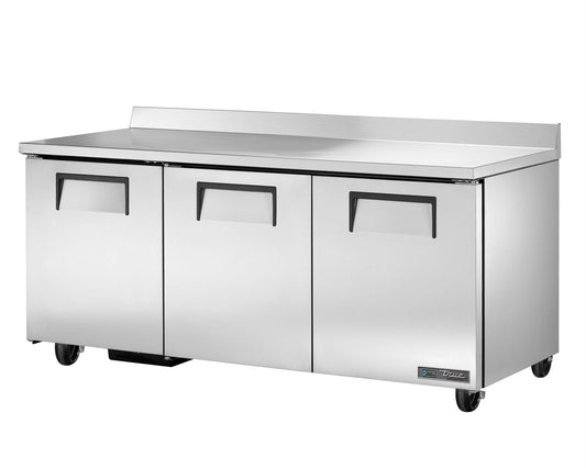 TRUE TWT-72-HC Mesa  Refrigerada 3 Puertas Solidas Acero Inoxidable Gris -  - True - King Star