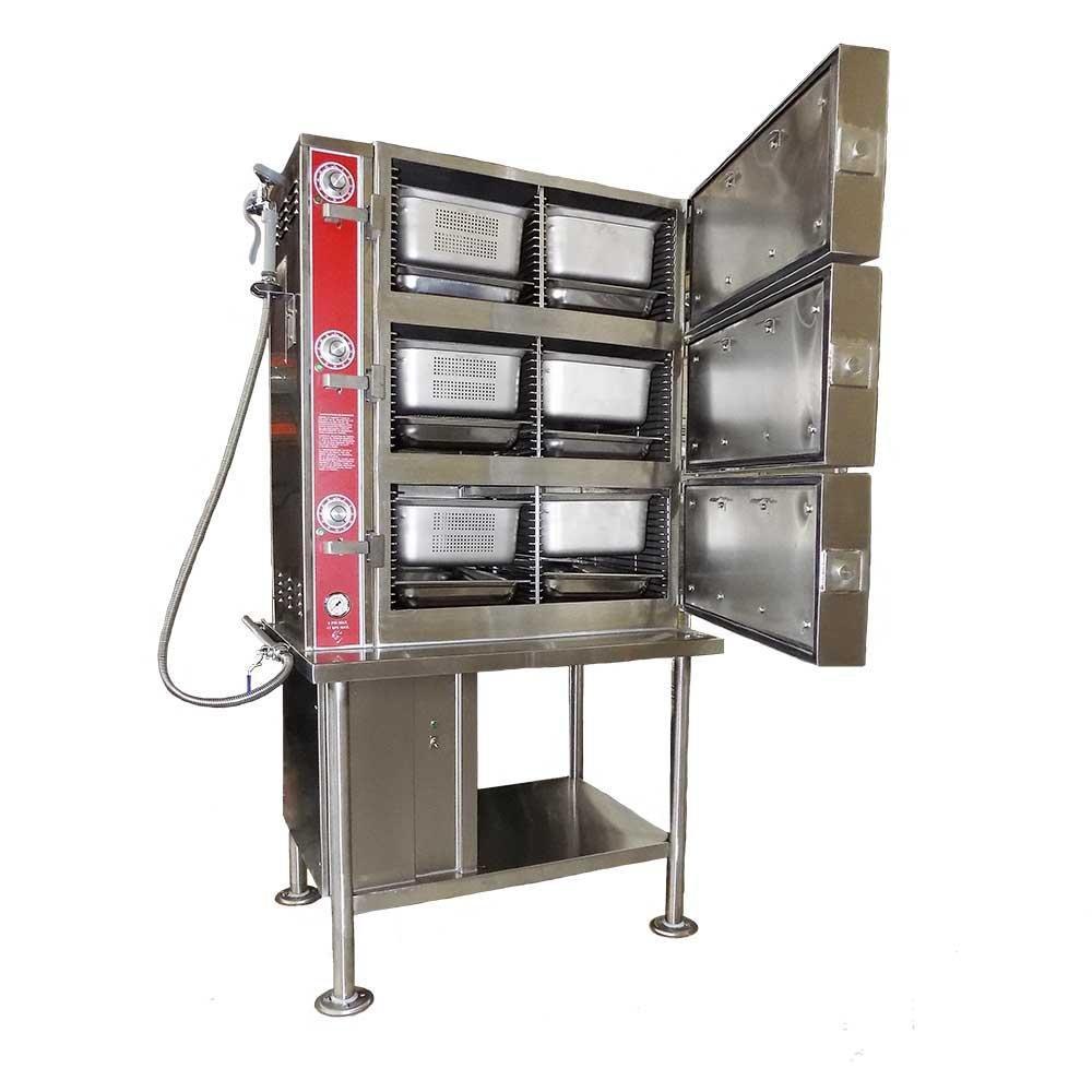 Tecnodac CMP-3 Cocedor a  Vapor para Alimentos Acero Inoxidable - Con Rejillas - No Incluye Charolas - Cocedores - Tecnodac - King Star