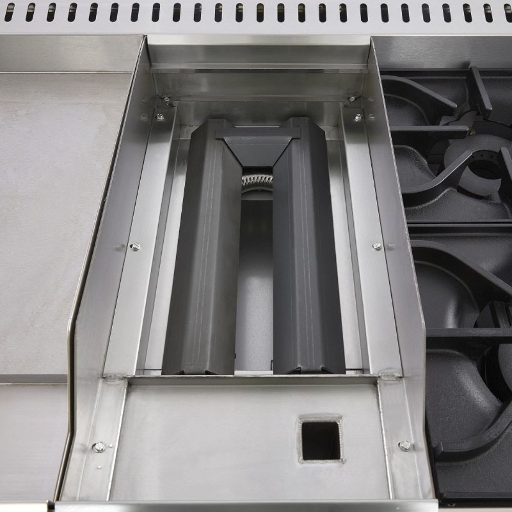 Torrey EST-MA6G CQESTMA6025 Estufa Maestra 4 Quemadores 1 Asador 1 Freidor 1 Gratinador 1 Horno 1 Plancha Acero Inoxidable -  - Torrey - King Star