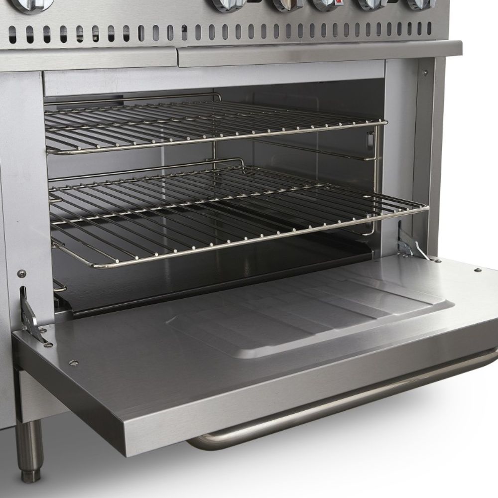Torrey EST-MA6G CQESTMA6025 Estufa Maestra 4 Quemadores 1 Asador 1 Freidor 1 Gratinador 1 Horno 1 Plancha Acero Inoxidable -  - Torrey - King Star