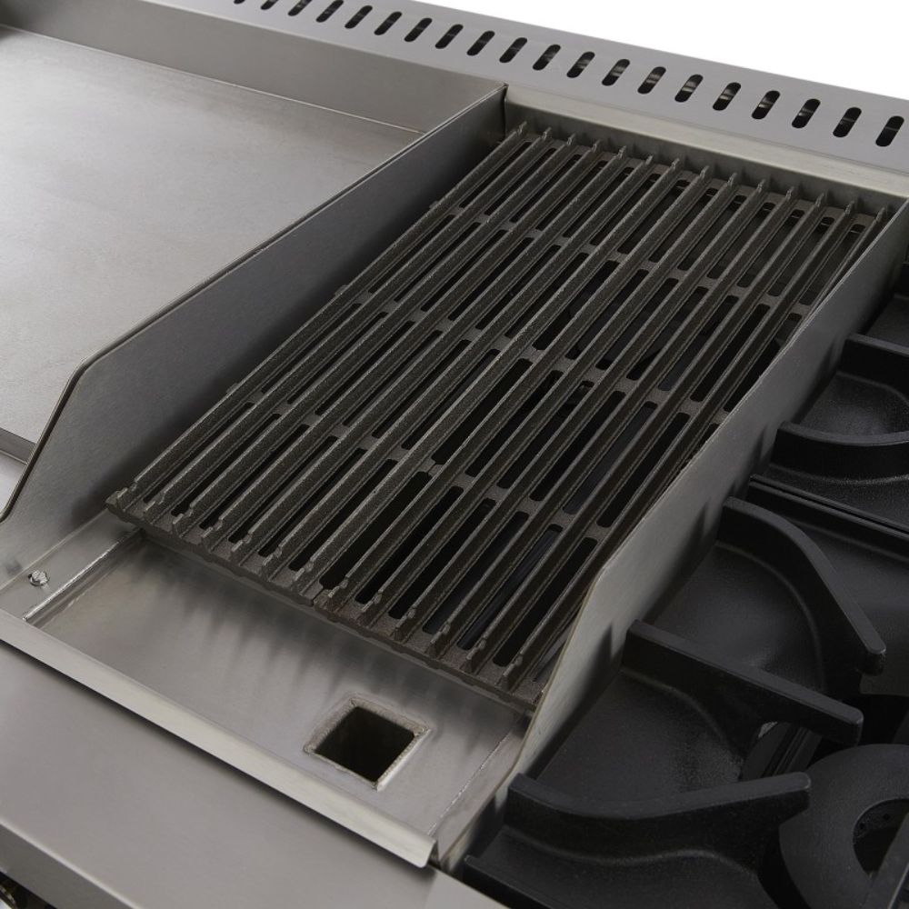 Torrey EST-MA6G CQESTMA6025 Estufa Maestra 4 Quemadores 1 Asador 1 Freidor 1 Gratinador 1 Horno 1 Plancha Acero Inoxidable -  - Torrey - King Star