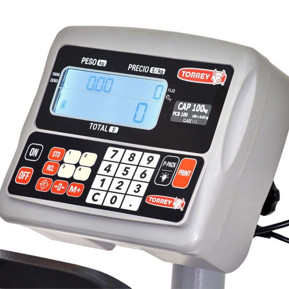 Torrey Pcb-100 Bascula Recibo Display Backlight 100 Kg Conexión Usb - Báscula - Torrey - King Star