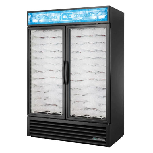 True GDIM-49NT-HC~TSL01 Congelador Exhibidor Hielo Vertical 2 Puertas Cristal -  - True - King Star