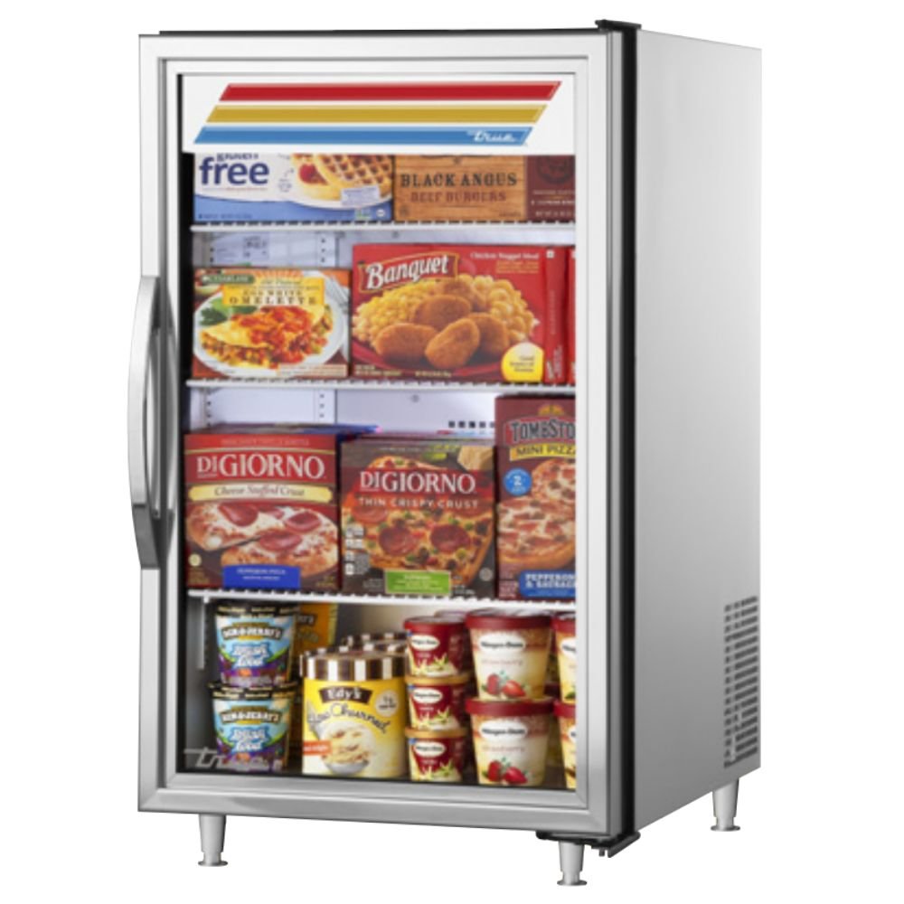 True GDM-07F-HC~TSL01 Congelador Exhibidor Vertical Minibar 1 Puerta Solida 3 Parrillas -  - True - King Star