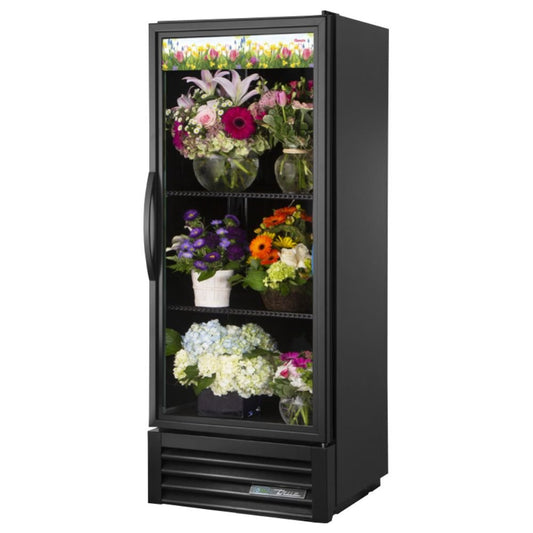 True GDM-12FC-HC~TSL01 Refrigerador Exhibidor Vertical Floral 1 Puerta Cristal  2 Parrillas -  - True - King Star