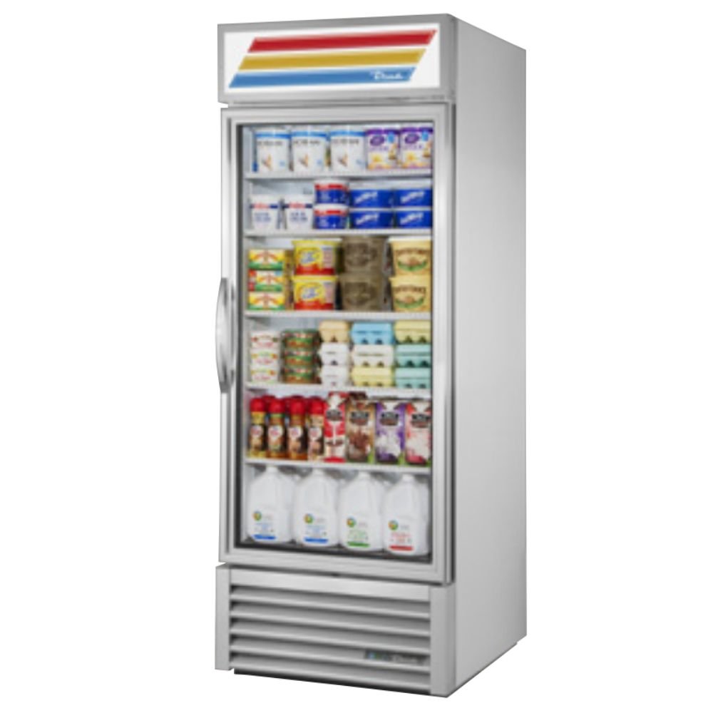 True GDM-26-HC~TSL01 Refrigerador Exhibidor Vertical 1 Puerta Cristal 5 Parrillas -  - True - King Star