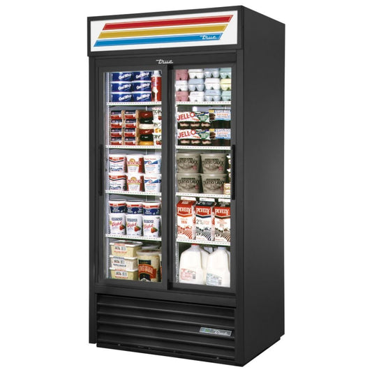 True GDM-33-HC-LD Refrigerador Exhibidor Vertical 2 Puertas Cristal 8 Parrillas -  - True - King Star
