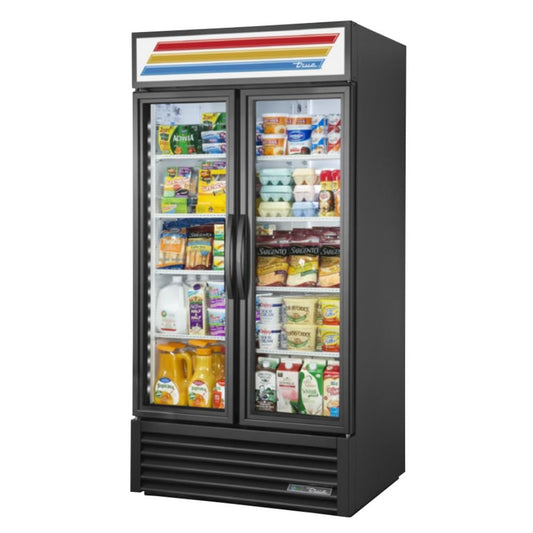 True GDM-35-HC~TSL01 Refrigerador Exhibidor Vertical 2 Puertas Cristal 8 Parrillas -  - True - King Star