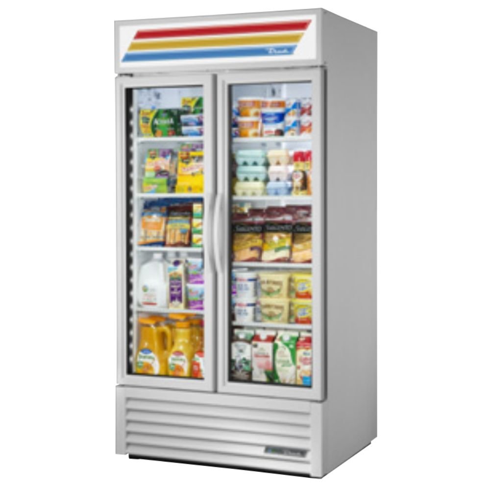 True GDM-35-HC~TSL01 Refrigerador Exhibidor Vertical 2 Puertas Cristal 8 Parrillas -  - True - King Star