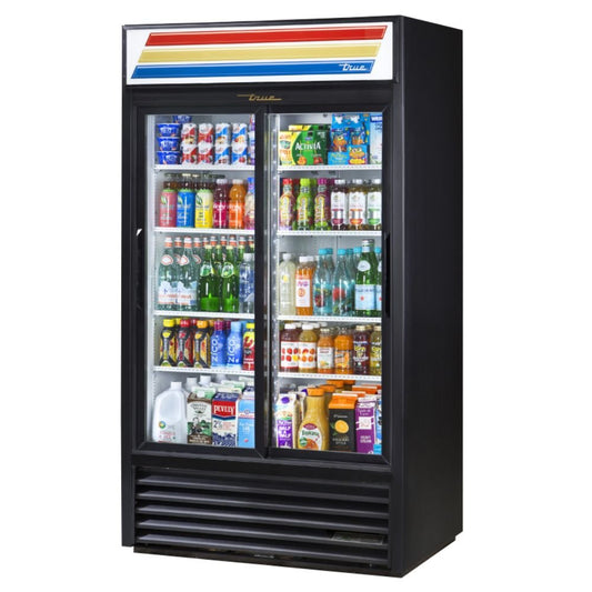 True GDM-37-HC-LD Refrigerador Exhibidor Vertical 2 Puertas Cristal 8 Parrillas -  - True - King Star