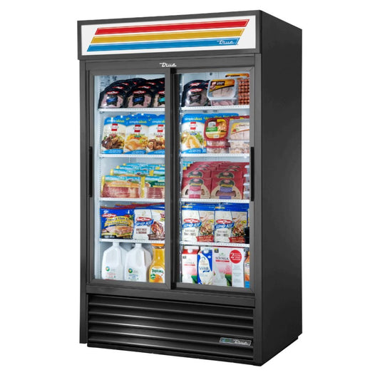 True GDM-41-HC-LD Refrigerador Exhibidor Vertical 2 Puertas Cristal 8 Parrillas -  - True - King Star