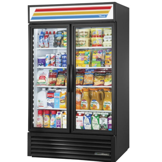 True GDM-43-HC~TSL01 Refrigerador Exhibidor Vertical 2 Puertas Crsital 8 Parrillas -  - True - King Star