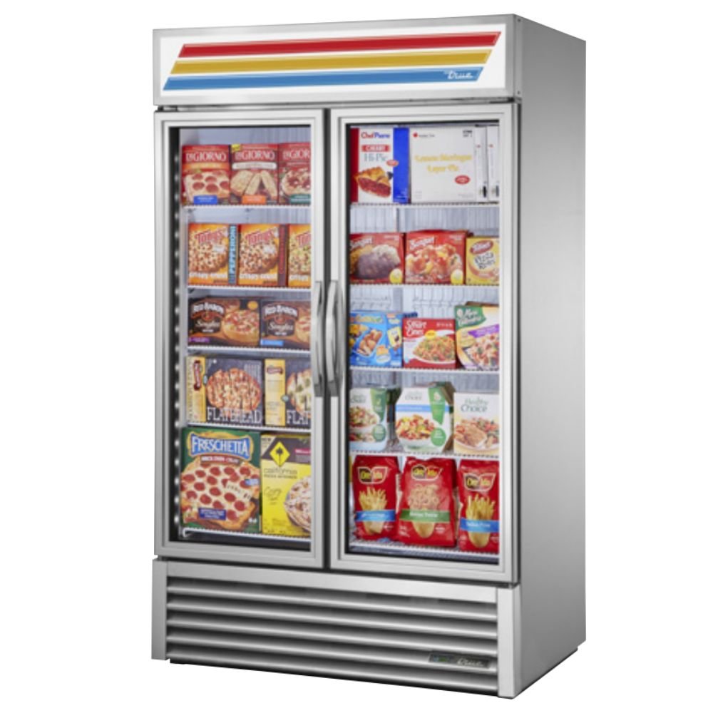 True GDM-43F-HC~TSL01 Congelador Exhibidor Vertical 2 Puertas Cristal 8 Parrillas -  - True - King Star