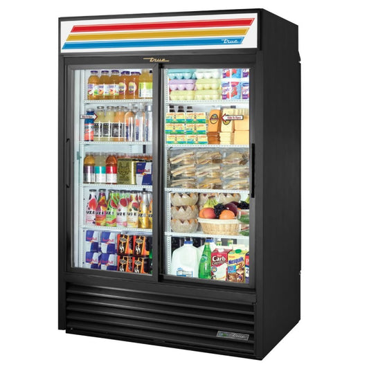 True GDM-47RL-HC-LD Refrigerador Exhibidor Vertical 2 Puertas Cristal 8 Parrillas -  - True - King Star