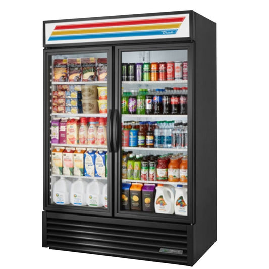 True GDM-49-HC~TSL01 Refrigerador Exhibidor Vertical 2 Puertas Cristal 8 Parrillas -  - True - King Star