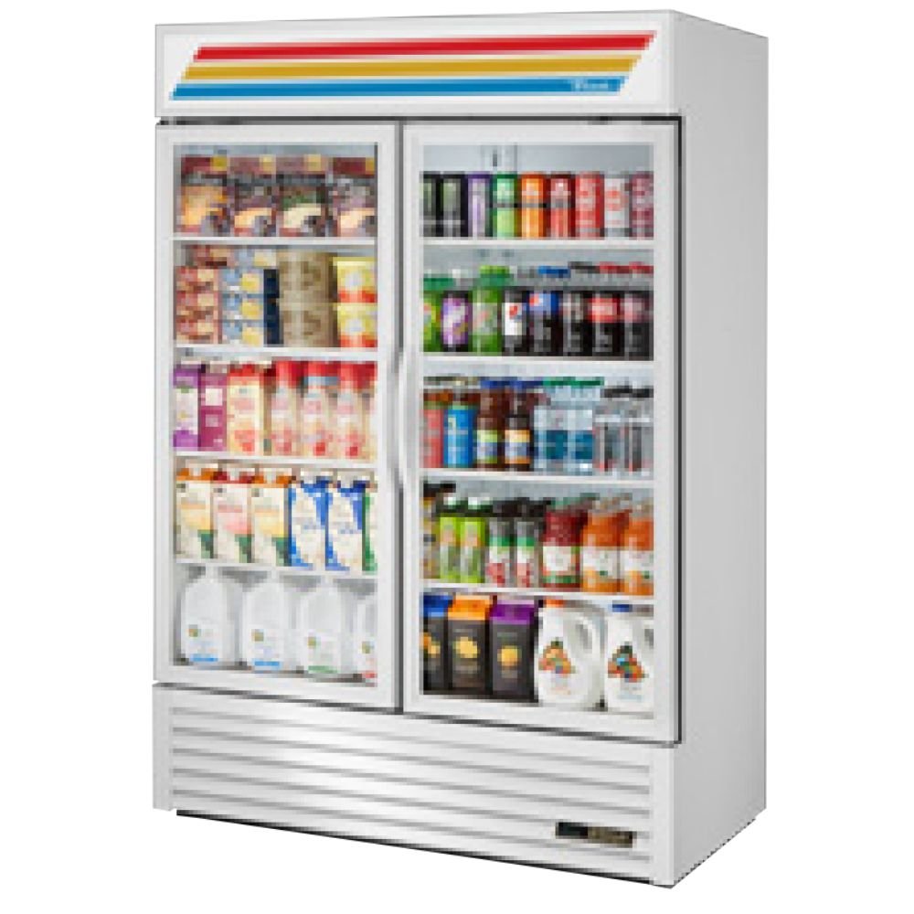 True GDM-49-HC~TSL01 Refrigerador Exhibidor Vertical 2 Puertas Cristal 8 Parrillas -  - True - King Star
