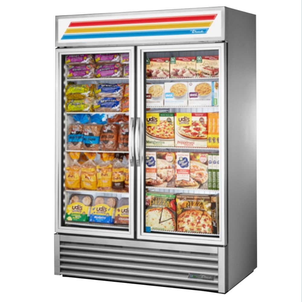 True GDM-49F-HC~TSL01 Congelador Exhibidor Vertical 2 Puertas Cristal 8 Parrillas -  - True - King Star