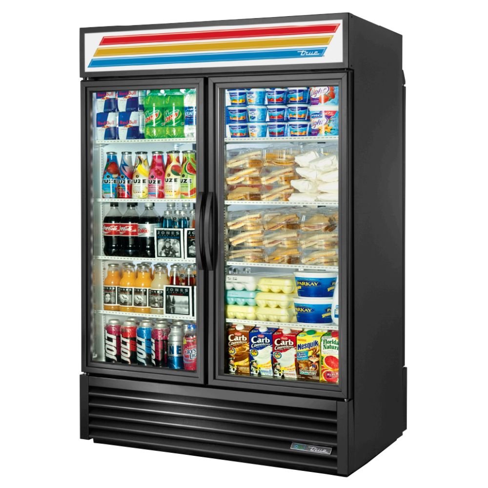 True GDM-49RL-HC~TSL01 Refrigerador Exhibidor Vertical 2 Puertas Cristal 8 Parrillas -  - True - King Star
