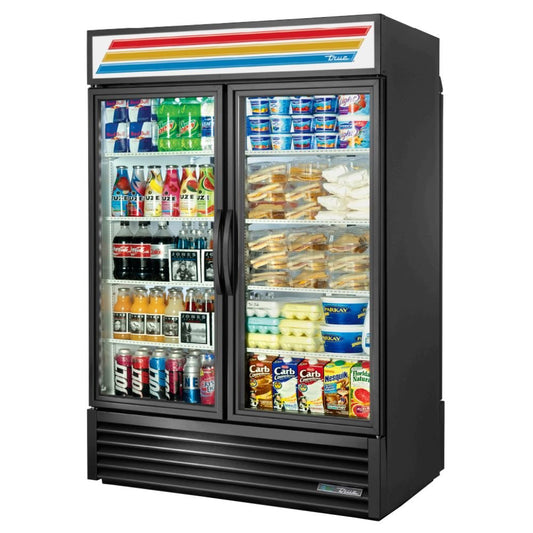 True GDM-49RL-HC~TSL01 Refrigerador Exhibidor Vertical 2 Puertas Cristal 8 Parrillas -  - True - King Star