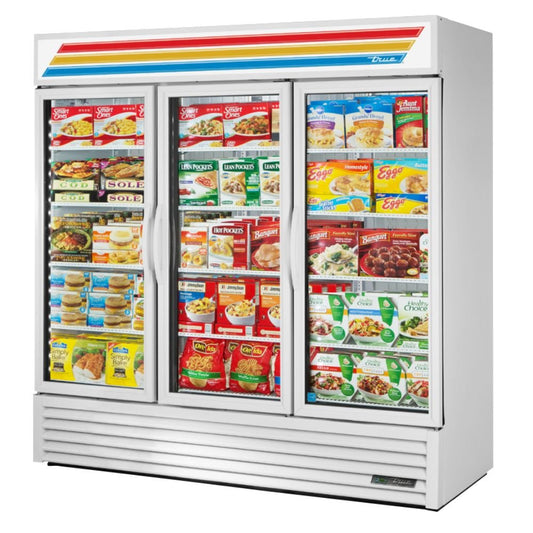 True GDM-72F-HC~TSL01 Congelador Exhibidor Vertical 3 Puertas Cristal 12 Parrillas -  - True - King Star