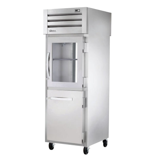 True STA1RPT-1HG/1HS-1G-HC Refrigerador Vertical 2 Medias Puertas Cristal Solidas 3 Parrillas -  - True - King Star